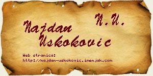 Najdan Uskoković vizit kartica